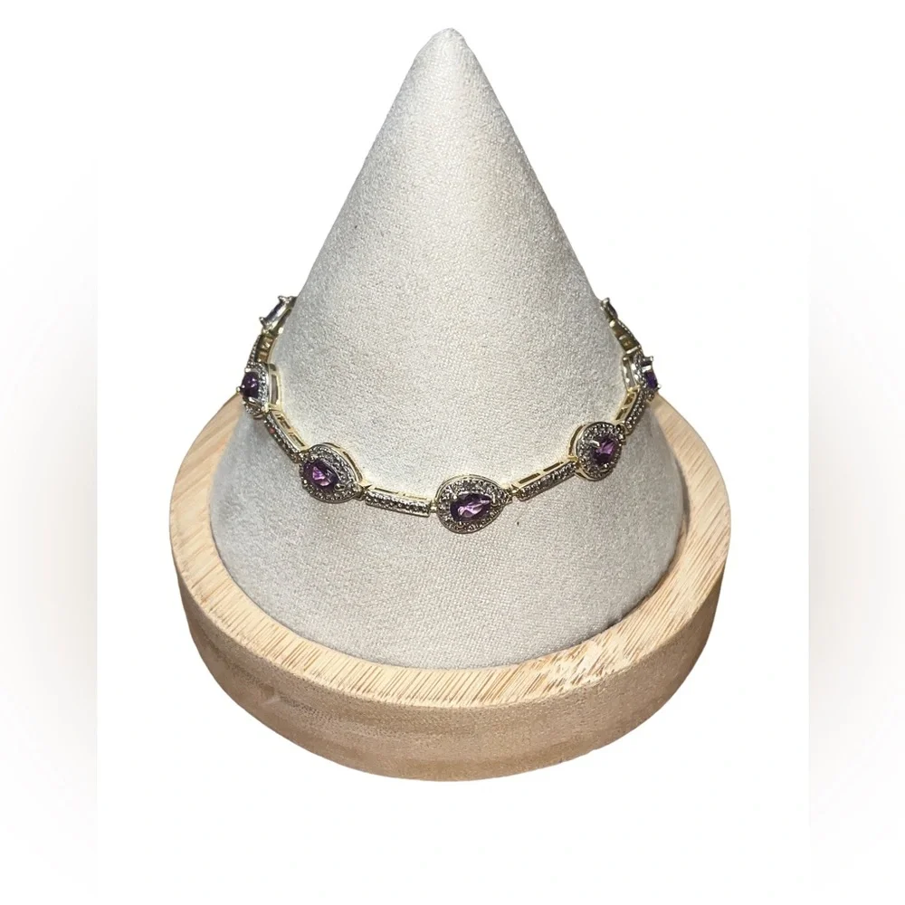 Sterling Silver Amethyst Bracelet